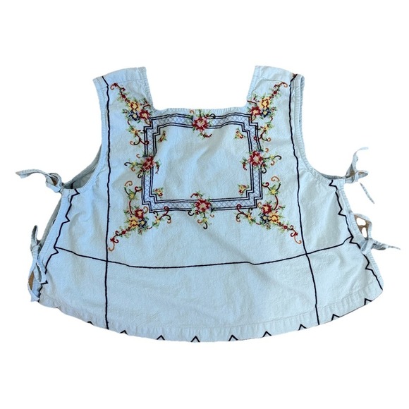 Free People Tops - FREE PEOPLE Medium Garden Wall Top Open Sides W/ Double Tie Closure Blue